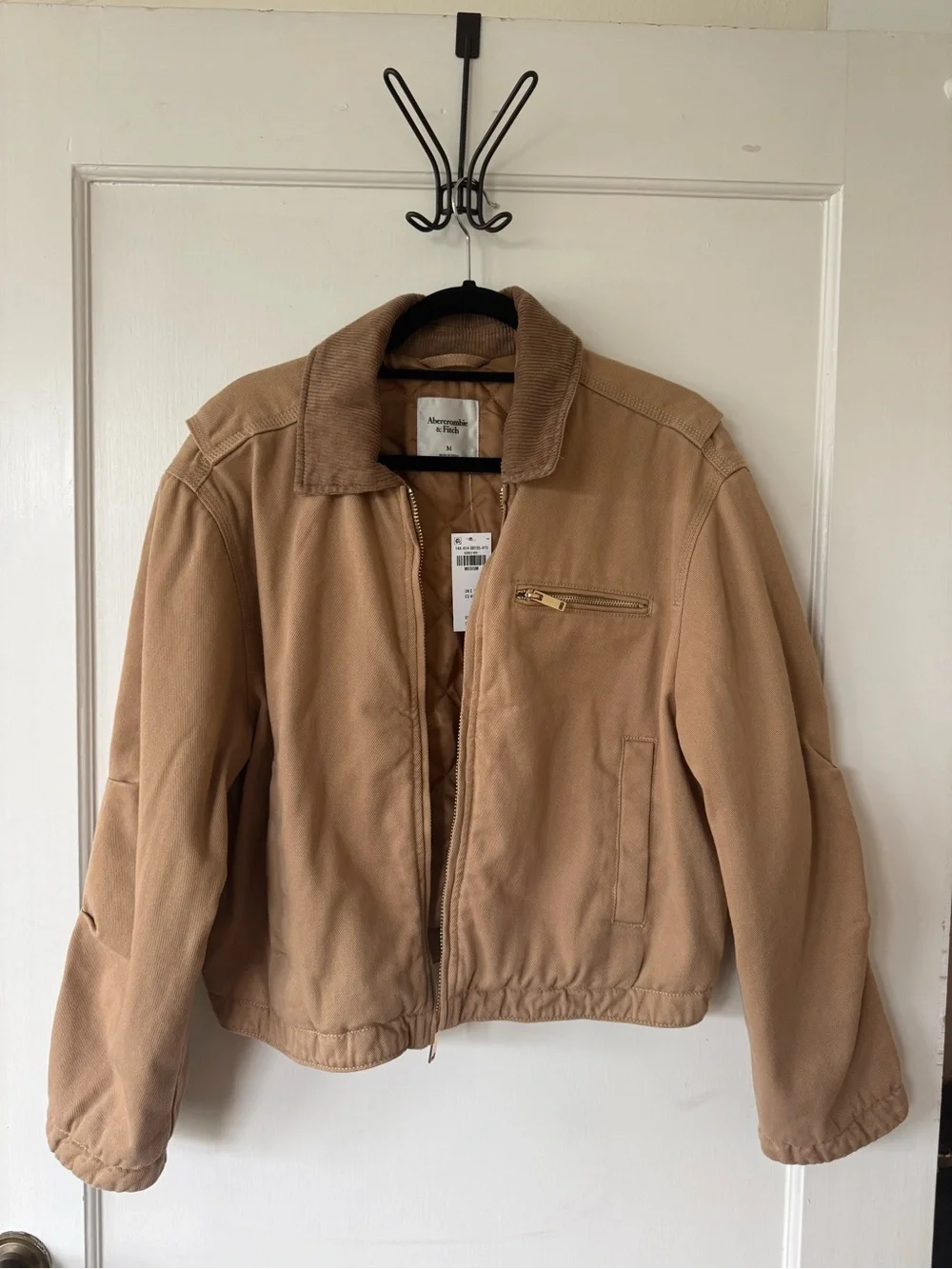 Abercrombie & Fitch Cropped Twill Workwear Jacket - Picture 2 of 4